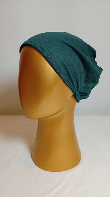 Plain Elastic Cap - Dark Teal Green